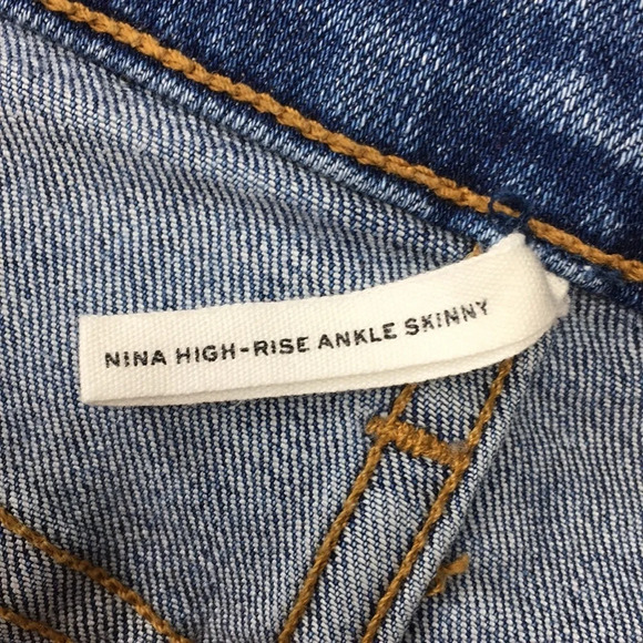 Rag & Bone Nina High Rise Ankle‎ Skinny Jeans Womens 26 Medium Distressed Denim - Picture 11 of 14